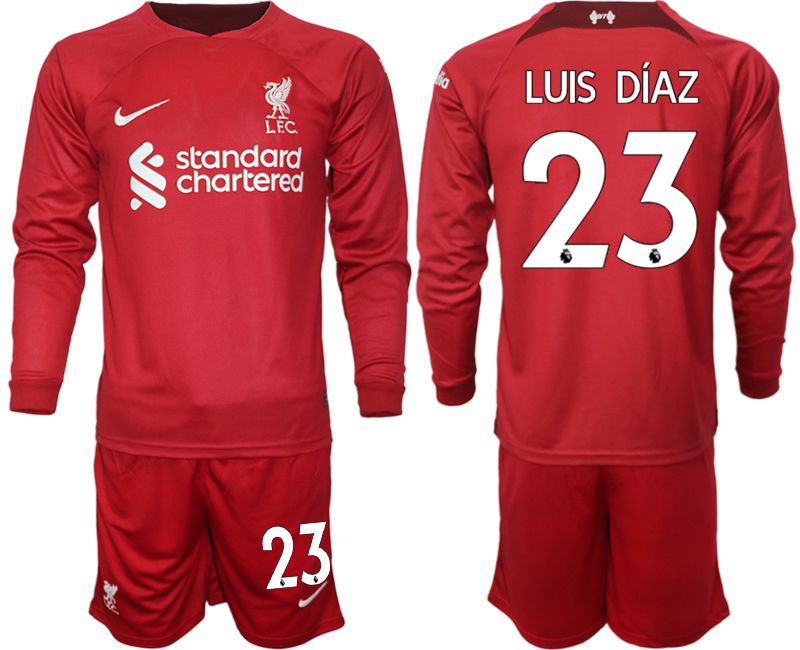 Men 2022-2023 Club Liverpool home long sleeves red 23 Soccer Jersey